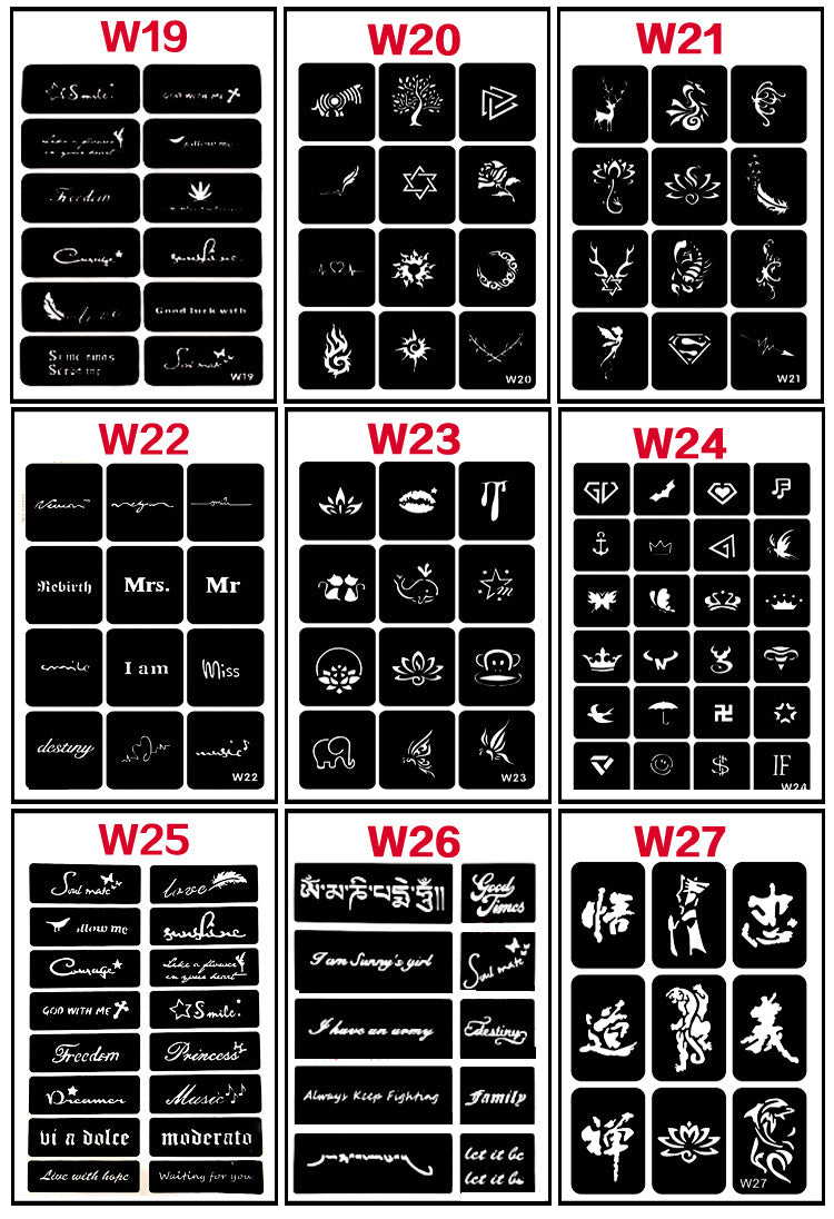 DIY Materials-3PC Tattoo Stickers, Random Delivery