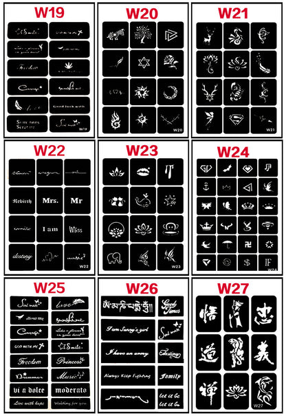 DIY Materials-3PC Tattoo Stickers, Random Delivery