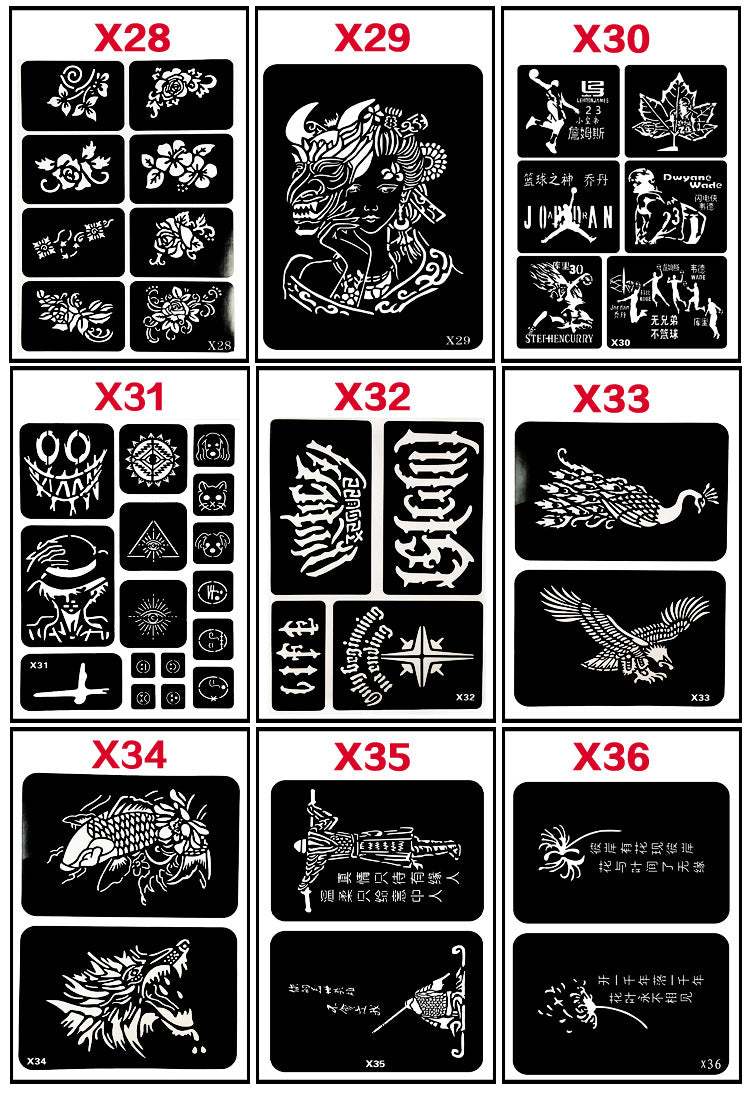 DIY Materials-3PC Tattoo Stickers, Random Delivery